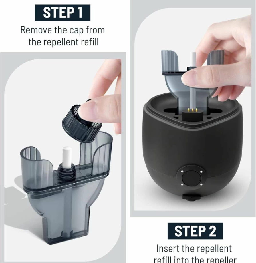 ThermaRep 4 Pack Mosquito Repellent Cartridges - E-Series Compatible Refills for Bedroom, Kitchen, Garden & Home Use