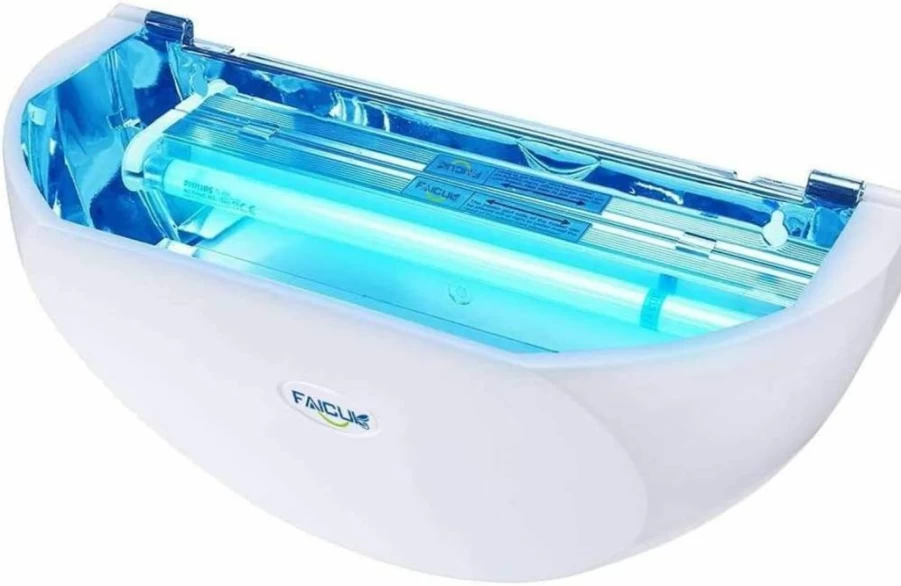 Faicuk WS108 Wall-Mounted Fly Light Trap for Flies, Mosquitoes, Moths, Gnats - 13x7.5x5.5 Inch Insect Catcher with UV Attraction