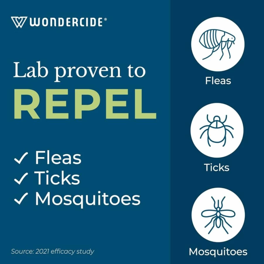 Wondercide Natural Flea & Tick Spot On for Dogs - Essential Oil Mosquito Repellent, 3-Month Protection, Medium Dogs, 3 Tubes (0.10 Oz Each)