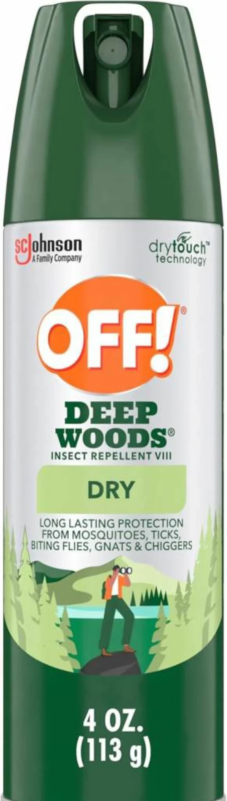 OFF! Deep Woods Insect Repellent Spray - Long Lasting Mosquito Protection, Dry & Non-Greasy Aerosol Formula, 4 oz (Pack of 1)