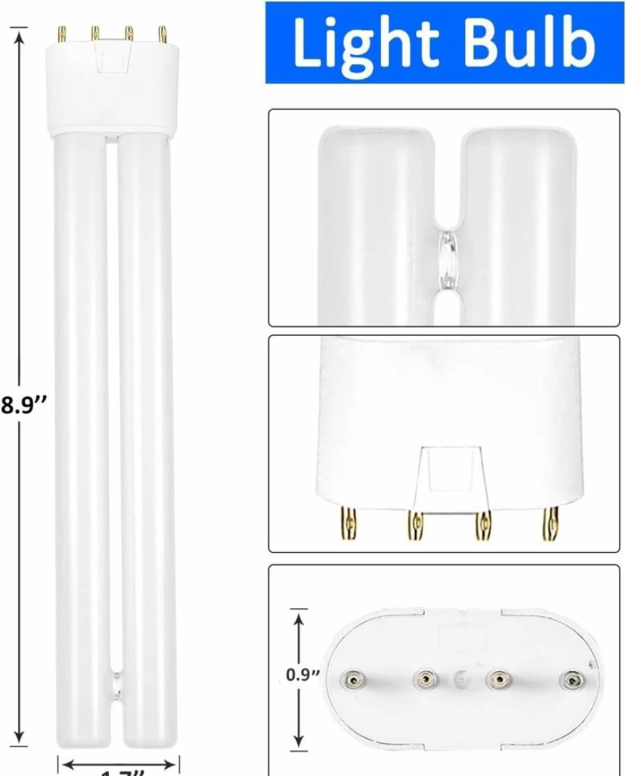 AMUFER 18W H-Shaped 4-Pin Bug Zapper Bulb Replacement for Mosquito Zapper Light, UV Insect Killer Lamp Tube