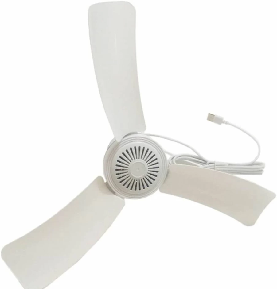 SKYRI Portable USB Ceiling Fan - 5V Mini Hanging Fan for Camping, Tents, RV, Dorm, Outdoor & Indoor Use, Battery Powered, Lightweight & Quiet