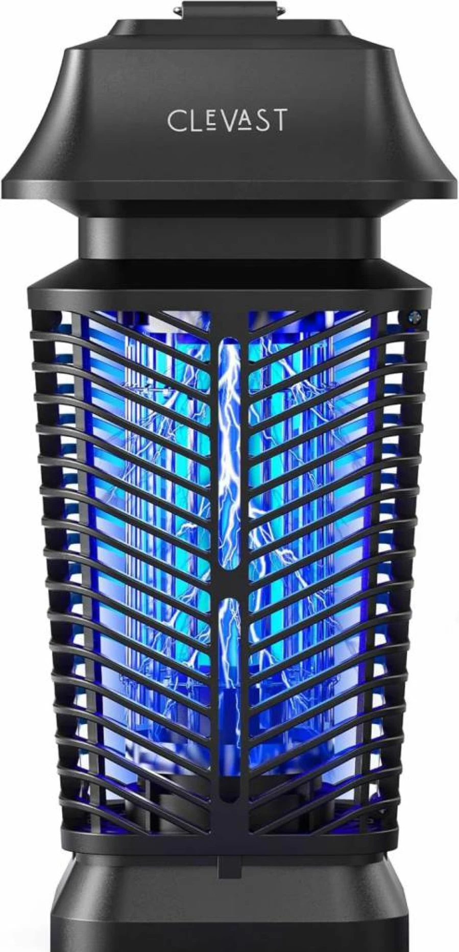 CLEVAST Electric Bug Zapper - Outdoor/Indoor Mosquito Killer Lamp with UV LED Light, Waterproof Insect Trap for Patio, Yard, Garden - Modern Black Fly Zapper