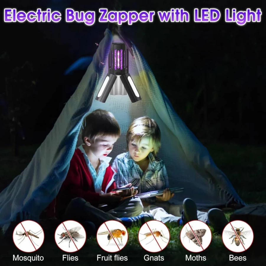 Eglagen Bug Zapper Indoor Outdoor - Powerful UV LED Mosquito Killer Lamp for Home, Backyard, Patio, Camping - Electric Fly Trap for Insects