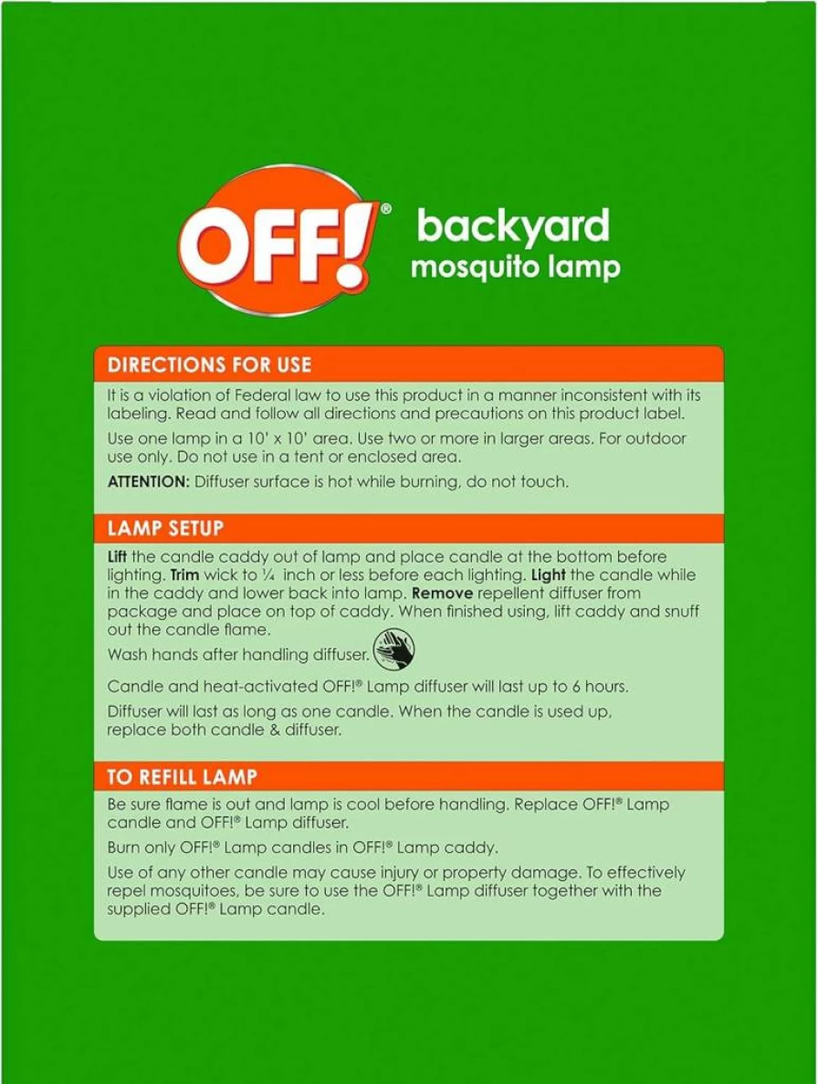 OFF! Mosquito Repellent Lamp, 2-Pack – Insect Killer for Indoor & Outdoor Use
