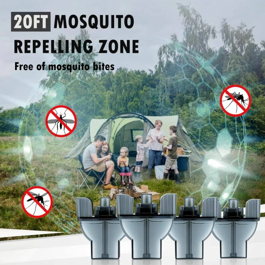 ThermaRep 4 Pack Mosquito Repellent Cartridges for E-Series, 20ft Protection Zone, Indoor & Outdoor Use in Bedroom, Kitchen, Garden