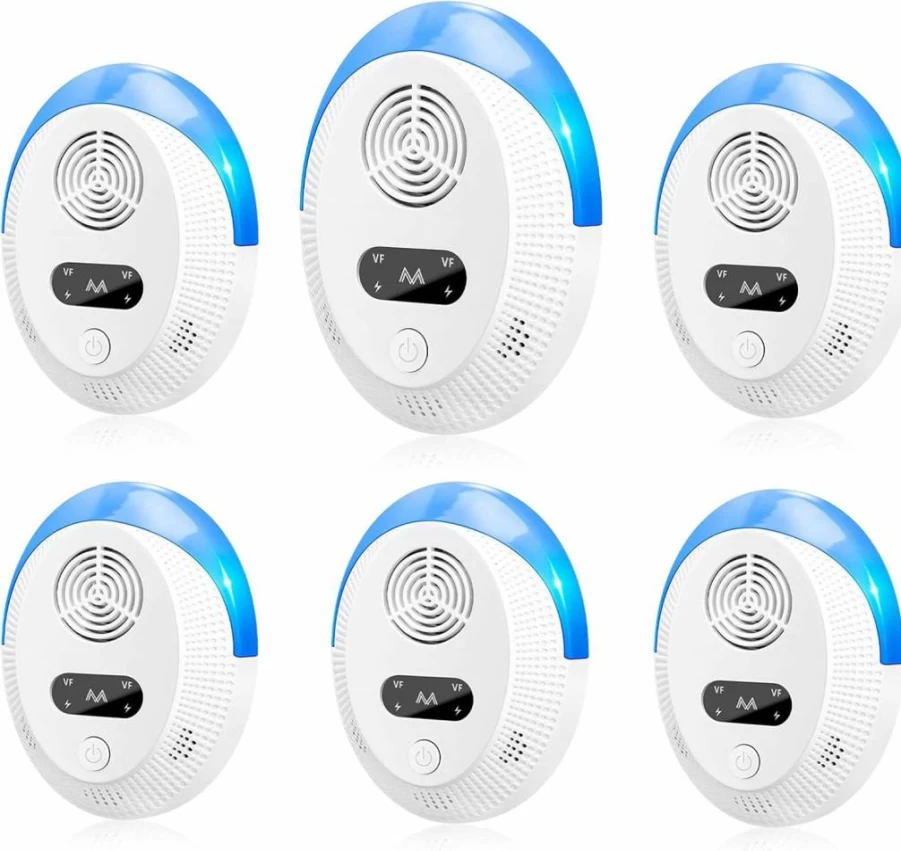 Bectine 2025 Ultrasonic Pest Repeller - 6 Pack Indoor Insect & Rodent Repellent for Roaches, Spiders, Ants, Mice, Mosquitoes & Bugs
