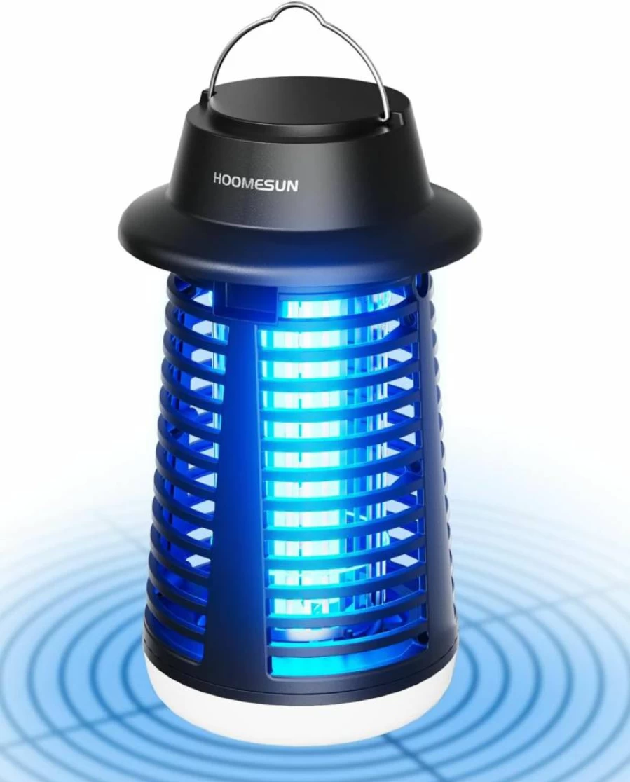 HOOMESUN 4200V Electric Bug Zapper for Outdoor & Indoor Use - High Powered Mosquito, Fly Killer with 15W UV Light - Insect Trap for Home, Kitchen, Backyard