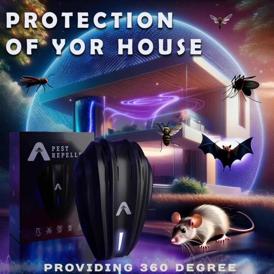 PESTJET Ultrasonic Pest Repeller 2025 - Indoor/Outdoor Electronic Plug-In Repellent for Mosquito, Fly, Rodent, Spider, Cockroach, Ant, Bug, Bat, and Mice Control